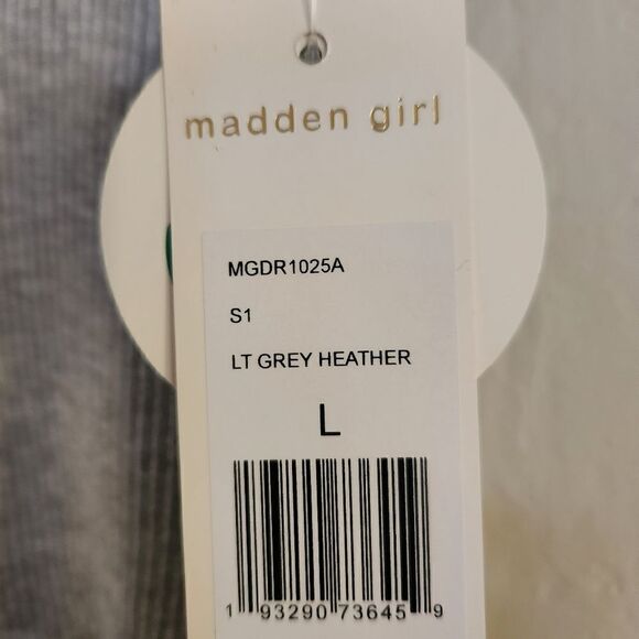 Madden Girl 2 Piece Ribbed Knit Tank Top and Biker Short Set Size Large - Picture 4 of 11